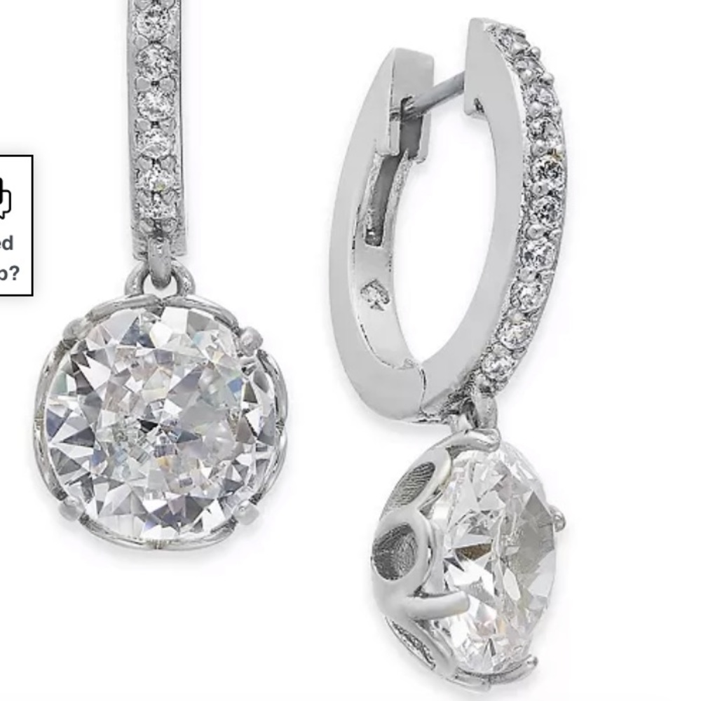 Kate Spade ♠️ Crystal hoop earrings